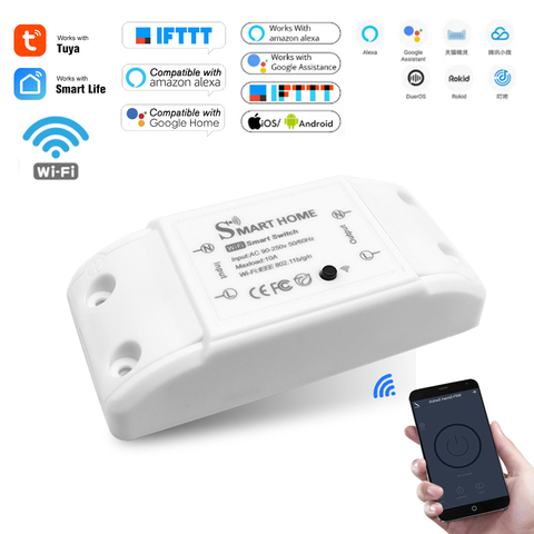 Smart Home House Wifi Wireless Remote Switch Breaker Domotic LED Light Controller Module Alexa Google Home Smartlife Tuya APP ► Photo 1/6