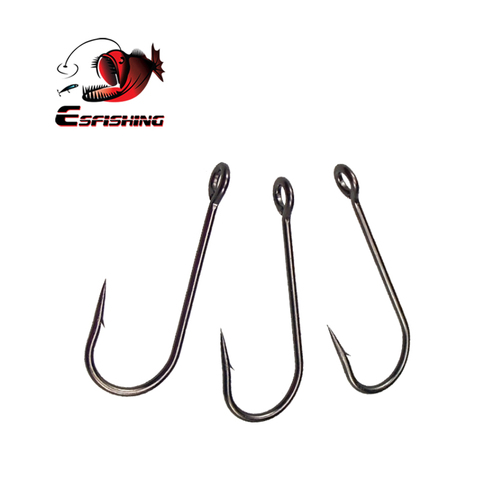 ESFISHING Barb Hook Fishing hook Carbon Steel Single Hooks fishing tackle For Soft Lure Worm Hooks ► Photo 1/6