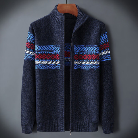 ICPANS Winter Knitted Sweater Men Vintage Christmas  Mens Cardigan Plaid Sweater For Male Men clothing ► Photo 1/6