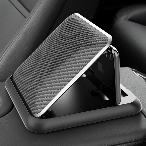 Carbon Fiber Car Phone Holder Dashboard Universal 3 to 6.5 inch Mobile Phone Clip Mount Bracket For iPhone XR XS MAX GPS Stand ► Photo 1/6
