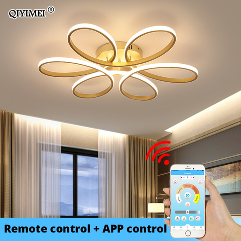 Remote control Ceiling Lights for living room bedroom  White balck body Color Home Deco Lamp AC90-260V Home lighting fixture ► Photo 1/6