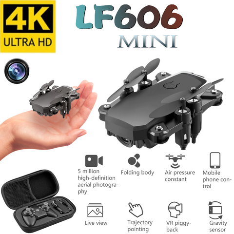 Mini Drone LF606 4K HD Camera Foldable Quadcopter One-Key Return FPV Drones Follow Me RC Helicopter Quadrocopter Kid's Toys ► Photo 1/5