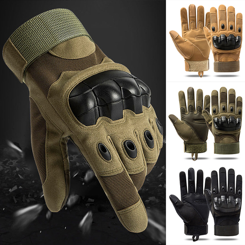 Touch Screen Army Military Tactical Gloves Combat Hard Knuckle Full  Finger/Fingerless