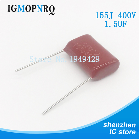 10PCS/Lot 400V 155J 1.5UF Pitch 20MM 400V 155 1500nf CBB Polypropylene film capacitor ► Photo 1/2