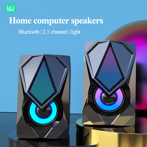 USB Wired Computer Speakers bluetooth speaker column Subwoofer Audio Speaker Multimedia Loudspeaker  for Laptop Desktop Phone ► Photo 1/6