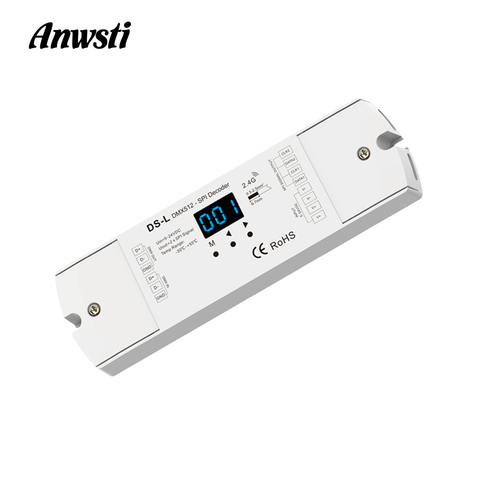 DMX512 to SPI Converter DC 5V 24V 12V DMX Decoder Wireless Controller with Digital Display for 6803 2811 2812 IC LED Strip DS-L ► Photo 1/6