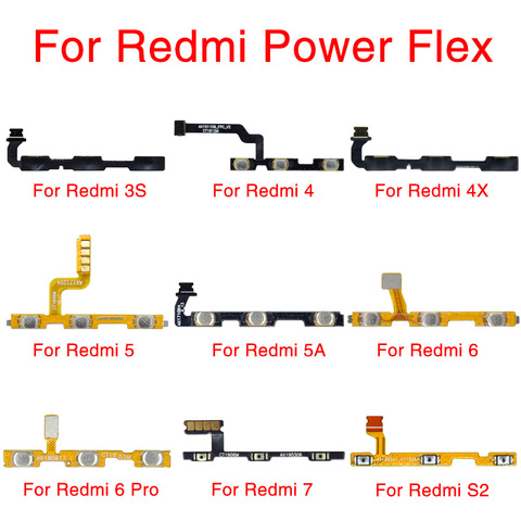 1pcs Power Button Flex Replacement For Xiaomi Redmi S2 3S 4A 5A 3 4 Pro 5 Plus Note 2 3 4 4X Mute Volume Control Side Switch ► Photo 1/6