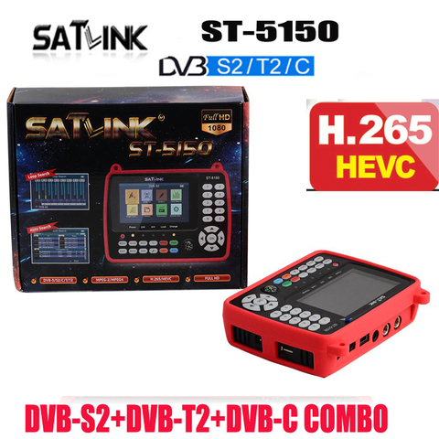 Satlink ST-5150 h.265 DVB-S2 DVB-T/T2/C Combo Supports QPSK Digital Satellite Meter Finder ws-6933 kpt-716ts 6916 6980 ► Photo 1/6