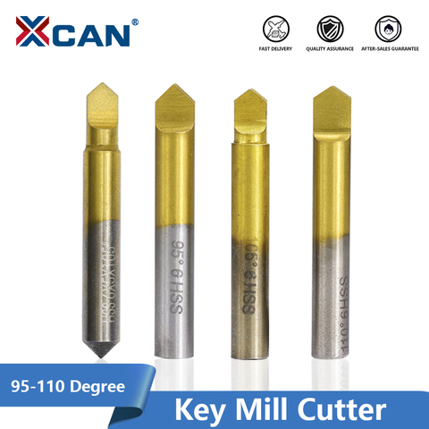 XCAN Key Cutter TiN Coated HSS Flat Knife Drill Bit 95-110 Degree For Key Cutting Machine Parts Key Milling Machine Guide Pin ► Photo 1/6