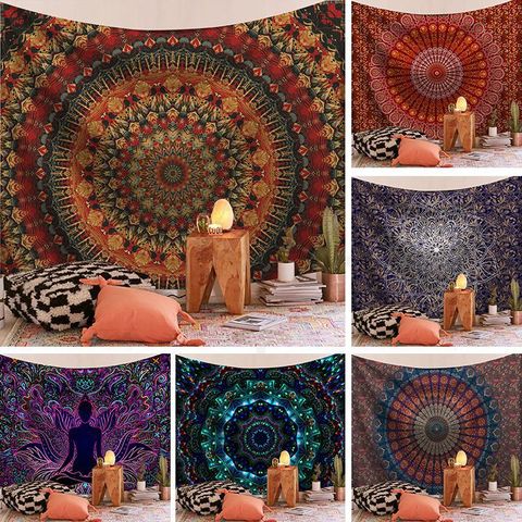 Psychedelic Mushroom Mandala Tapestry Wall Hanging Bohemian Gypsy  Psychedelic Tapiz Witchcraft Tapestry - AliExpress