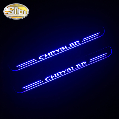 Customized 4PCS Moving LED Welcome Pedal Car Scuff Plate Pedal Threshold Door Sill For Chrysler 300 300C SRT8 SRT-8 2005 - 2022 ► Photo 1/6