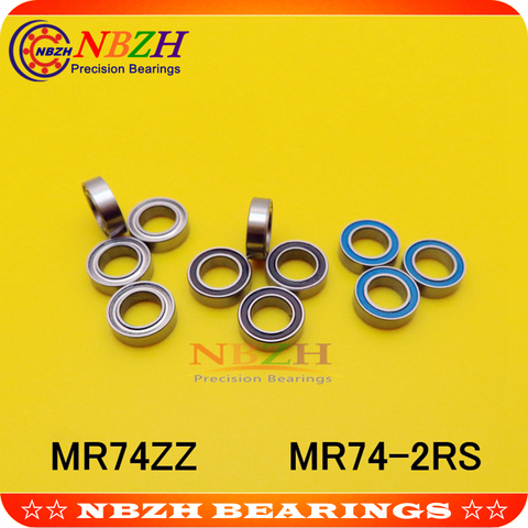 NBZH Free Shipping MR74ZZ MR74-2RS SMR74ZZ SMR74-2RS 4X7X2.5 mm Deep groove Ball Bearings MR74 / L-740 ZZ  MR74 RS MR74-2RS ► Photo 1/6