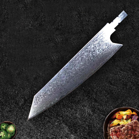 Sharp DIY chef knife blank vg10 Damascus steel blade material semi-finished billet Japanese knife kitchen cooking to ol ► Photo 1/6