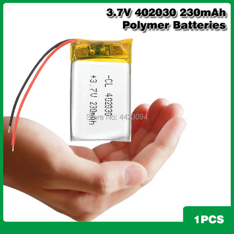 402030 3.7v 230mAh li-ion Lipo cells Lithium Li-Po Polymer Rechargeable Battery For Bluetooth GPS MP3 MP4 Recorder ► Photo 1/6