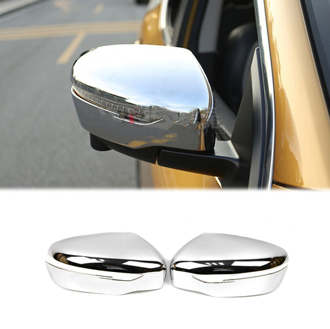 Rearview Side Wing Mirror Cover for Nissan Navara NP300 D23 2015 2016 2017 2022 Exterior Side Mirror Overlay Chrome Molding Trim ► Photo 1/5