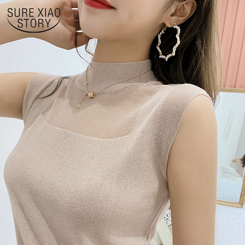 Women  top women white and black shirt sexy street style Tank Tops Knitted Solid Wild ice silk knitting women clothing  2922 50 ► Photo 1/6