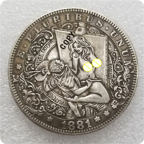 Type #31_Hobo Nickel Coin 1881-CC Morgan Dollar COPY COINS-replica commemorative coins ► Photo 1/2