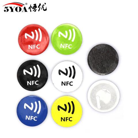 6pcs/lot NFC Tags Stickers NFC213 Anti Metal RFID Metallic adhesive label sticker Universal Lable NFC213 Tag for all NFC Phones ► Photo 1/6