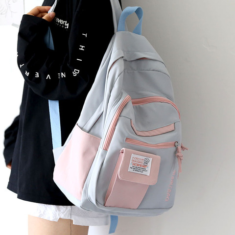 Harajuku Backpack for Girls Female Kawaii Book Fashion Cute Ladies Bag Waterproof Nylon Backpack Student Women School Bag Laptop ► Photo 1/6