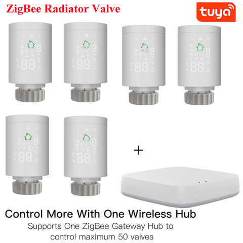 Tuya ZIGBEE3.0 Intelligent Radiator Actuator Programmable Thermostatic Radiator Valve Temperature Controller Voice Control Alexa ► Photo 1/6