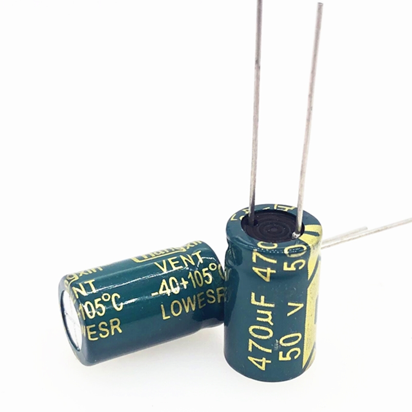 uxcell Aluminum Radial Electrolytic Capacitor Low ESR 47uF 25V 105 Celsius 3000H Life 5x11mm High Ripple Current Low Impedance 20pcs Green