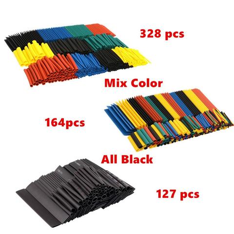 Shrinking 328Pcs Insulation Sleeving Thermal Casing Car Electrical Cable Tube kits Heat Shrink Tube Tubing Wrap Sleeve Assorted ► Photo 1/6