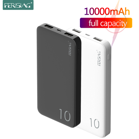 FERISING Power Bank 10000mAh PowerBank 10000 mAh USB Charger Portable External Battery Mobile Phone Charging For Xiaomi Mi 10 9 ► Photo 1/6