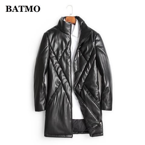 BATMO 2022 new arrival winter high quality 95% white duck down jackets men,PU parkas men,size L-5XL AL30 ► Photo 1/5