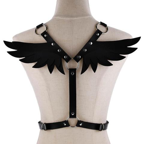 Angel Wing Faux Leather Adjustable Harness Beach Collar Gothic Waist Shoulder Bondage Halterneck Sexy Statement Party Gifts ► Photo 1/6