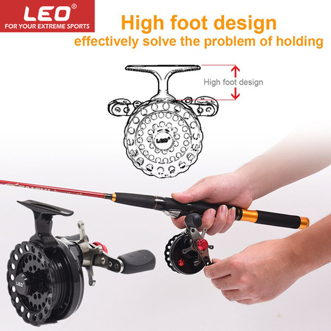 LEO Fishing Reel DWS60 4 + 1BB 2.6:1 65MM Fly  Wheel with High Foot Aluminum alloy Fishing Reels  Fishing Accessories ► Photo 1/6