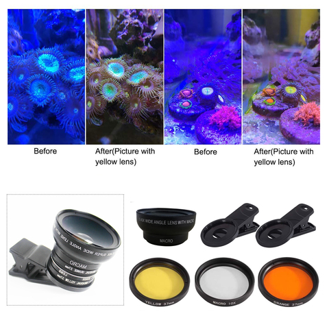 Aquarium Lens Fish Tank Marine Saltwater Sea Water Coral Reef Lens Phone Camera Filters Lens Macro Lens Fish Aquatic Terrarium ► Photo 1/5