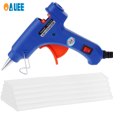 Hot Melt Glue Gun with 7*100MM Glue Sticks 20W Industrial Mini Guns Thermo Electric Heat Temperature Tool ► Photo 1/6