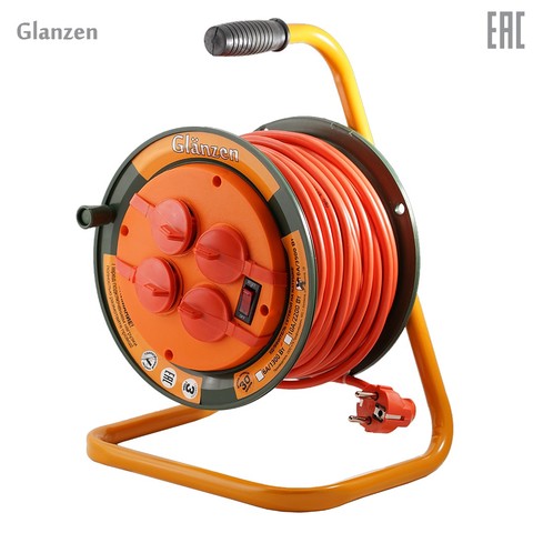 Extension power on the coil glanzen 4 H. PVs 3x1.5 30 m ев-30-008 3500 W ► Photo 1/6