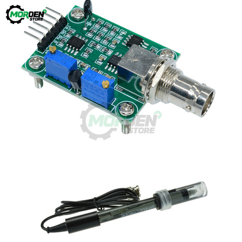 PH4502C 0-14 PH Meter Value Detector module Detection Hydroponic Sensor Module Monitoring Controller BNC Block Electrode Probe ► Photo 1/6