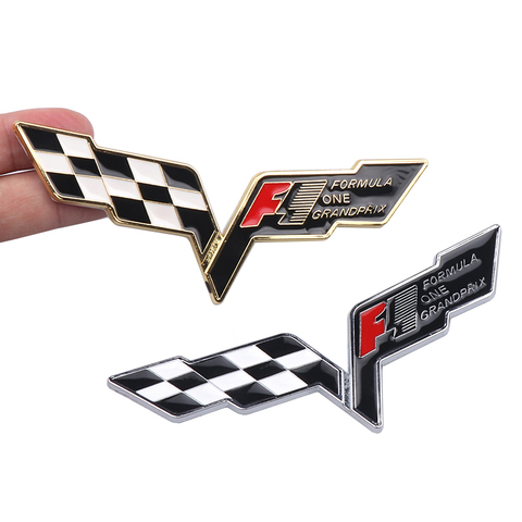F1 formula one grandpeix Racing Flag Metal Car stickers emblem badge for Cupra Ibiza Altea Exeo Formula Racing Car Styling ► Photo 1/5