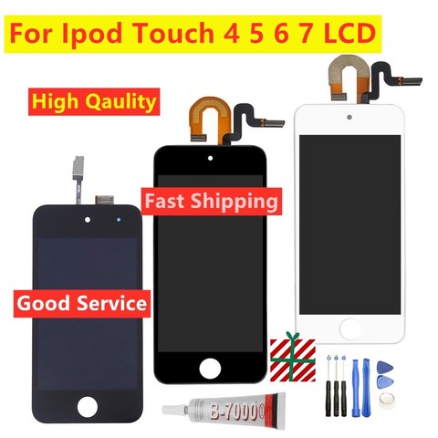 Best Quality For iPod Touch 5 5th LCD For iPod Touch 4 5 6 6th LCD Screen LCD Display Touch Digitizer Assembly Replacement Parts ► Photo 1/5