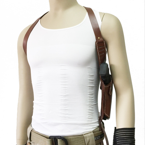 Hunting Leather Gun Holster for Beretta 92 Glock 17 19 22 23 M&P accessories Concealed Tactical Pistol Case ► Photo 1/6