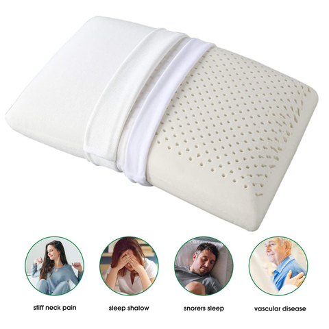 LISM TOP Quality Natural Latex Adults Bedding Vertebrae Massage Pillow Health Neck Bonded Head Care Memory Pillow ► Photo 1/6