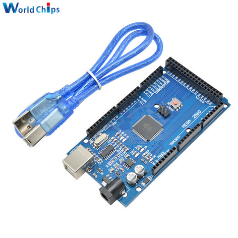 Mega 2560 R3 Mega2560 REV3 (ATmega2560-16AU CH340 CH340G) Board With USB Cable Compatible For With USB Cable Top Quality ► Photo 1/6