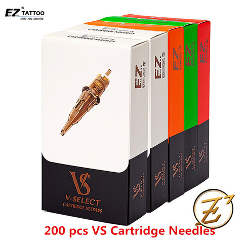 100/200Pcs Mixed Sizes EZ V-Select Tattoo Cartridge Needle kits RL RS M1 CM Disposable Tattoo Needles Kits Tattoo Grips ► Photo 1/6