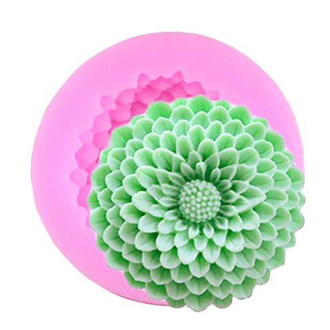 1pc 3D Chrysanthemum Flower Shapes Silicone Mold Fondant Mold Sugarcraft Cake Decorating Baking Tools Surgar Clay Mould M227 ► Photo 1/2