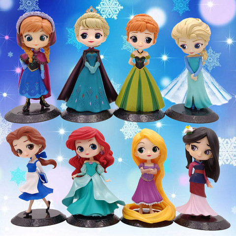 Price History Review On Disney Q Posket Action Figure Toy Fairy Princess Ariel Elsa Anna Belle Mulan 14cm Pvc Decoration Figure For Kids Christmas Gift Aliexpress Seller Starrynight Toy