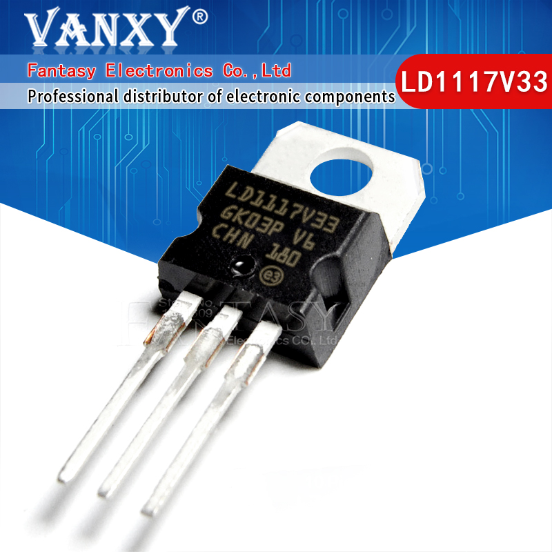 5PCS LD1117V33 Linear Voltage Regulator TO-220 3.3V 800mA 