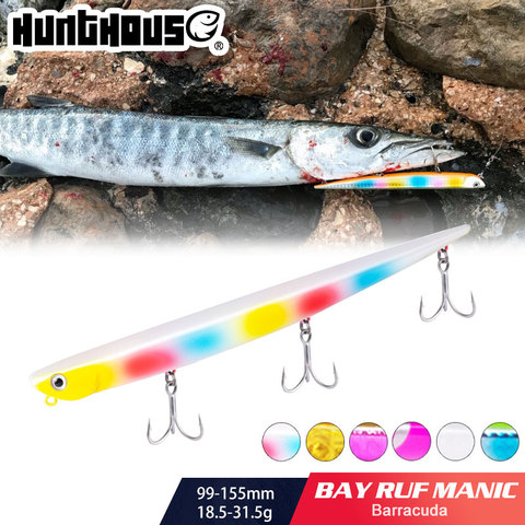 Hunthouse swimbait bay ruf manic fishing lure pencil bait sinking 99mm 18.5g 155mm 31.5g origin hook for sea bass bluefish perch ► Photo 1/6