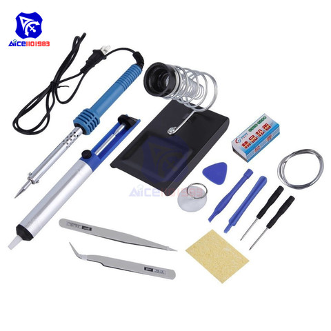 diymore US Plug Electric Soldering Iron Tools Kit 14 in 1 110V 60W Electric Welder Welding Tools Kit Set for Computer Cellphone ► Photo 1/6