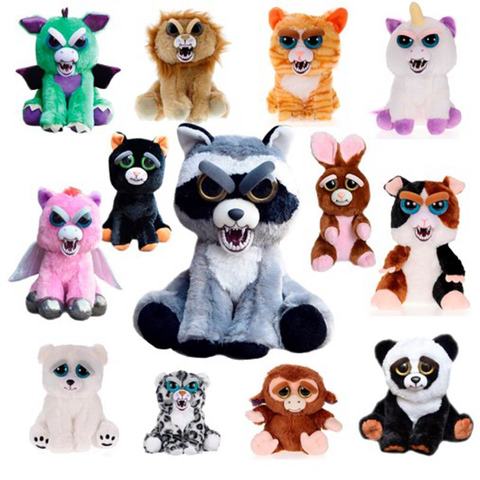 Feisty Pets Change Face Cats Bunny Panda Dog leopard Lion Funny OWL Penguin Stuffed Animals Plush Toy ► Photo 1/6