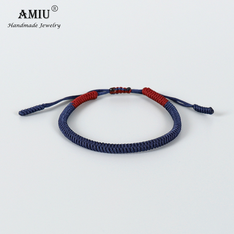 AMIU Tibetan Buddhist Lucky Woven Amulet Tibet Braid Cord Bracelets & Bangles For Women Men Handmade Rope Buddha Anklet Bracelet ► Photo 1/6