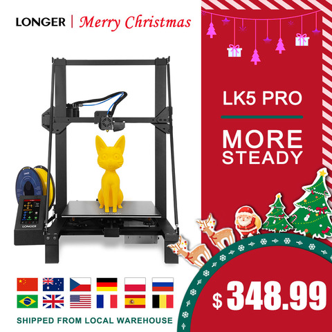 LONGER LK5 Pro FDM 3D Printer Printer Size 300*300*400mm Open Source 4.3” Full Color Touch Screen Big Size High Precision ► Photo 1/6