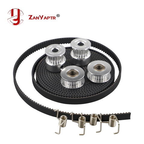 3D Printer Parts GT2 Pulley 20 Teeth Bore 5mm GT2 6mm Timing Belt & 2X Idler 4X Tensioner for 3D printer kit ► Photo 1/6