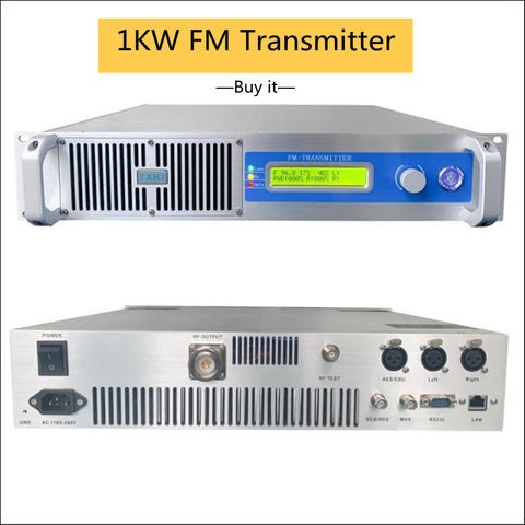 NEW 1KW FM Broadcast Transmitter for radio stations 1000w fm transmitter -  Price history & Review | AliExpress Seller - YXHT Transmitter Store |  